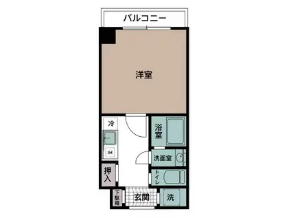 TRUSTY RESIDENCE天王寺東(1K/4階)の間取り写真