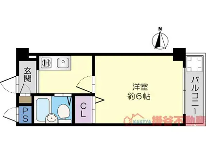 林泉第2ビル(1K/3階)の間取り写真