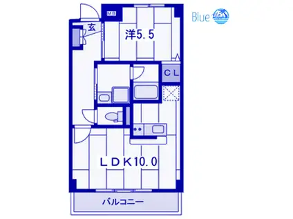 グレイス・ヒルズ葛が谷(1LDK/2階)の間取り写真