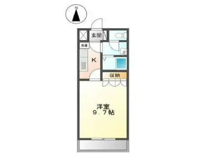 シャルマン(1K/2階)の間取り写真