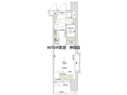 ヴェルト川口(1K/2階)の間取り写真