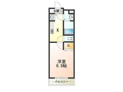 アイボリーコート(1K/2階)の間取り写真