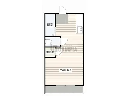 メゾンサンテ(ワンルーム/1階)の間取り写真