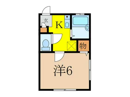 SHINOコーポ(1K/1階)の間取り写真