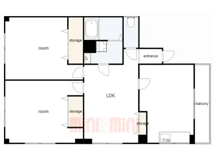 サンシャインコート(2LDK/3階)の間取り写真