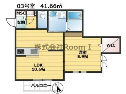 ヘーベルメゾン十八条・旭化成ヘーベルメゾンHEBEL HAUS(1LDK/1階)の間取り写真