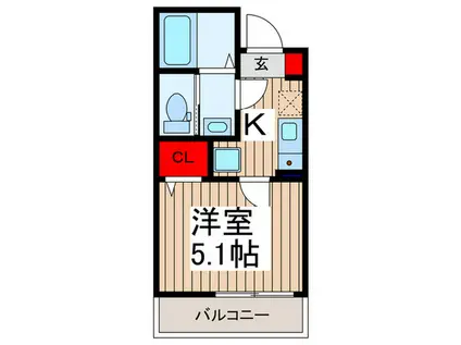 MELDIA堀崎町(1K/3階)の間取り写真