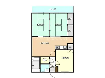 グランディールレゾン(3LDK/2階)の間取り写真