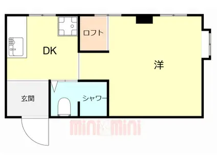 リヨンドハイツ(1DK/4階)の間取り写真