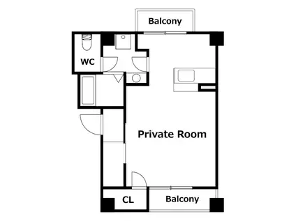 コーポ斎藤(1K/2階)の間取り写真