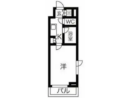 ルーブル蒲田南弐番館(1K/4階)の間取り写真