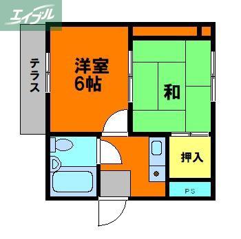 アルフィーネ天瀬(2K/5階)の間取り写真
