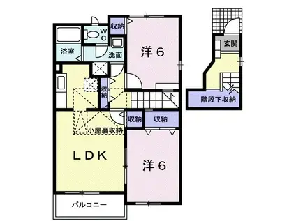 エッセ・グラド II(2LDK/2階)の間取り写真