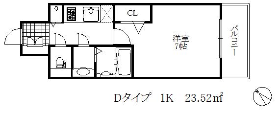 プレサンス三宮ポルト(1K/5階)の間取り写真