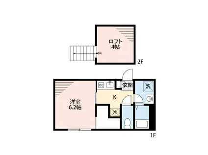 スエルテ幕張本郷(1K/1階)の間取り写真