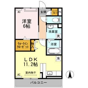 レジデンス神都II(1LDK/3階)の間取り写真