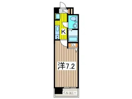 アルファコート西川口19(1K/1階)の間取り写真
