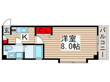 フルジェンテ・カーサ(1K/3階)の間取り写真