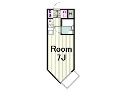 コンドミニアムメイ大倉山(ワンルーム/3階)の間取り写真