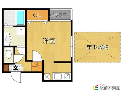 セレニテ三宮プリエ(1K/4階)の間取り写真