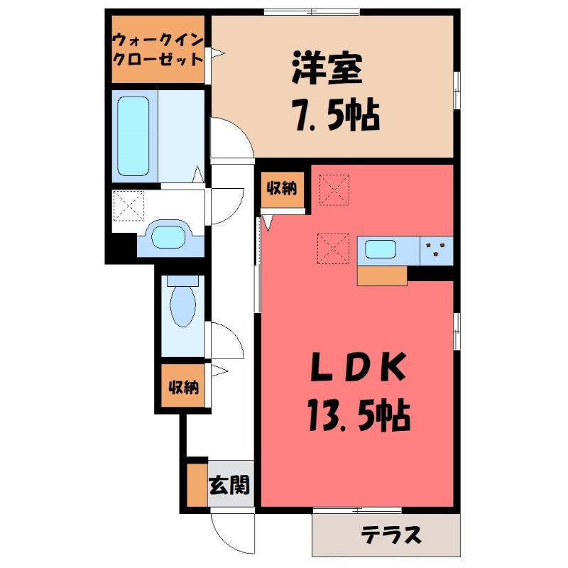 LE-CIEL(1LDK/1階)の間取り写真