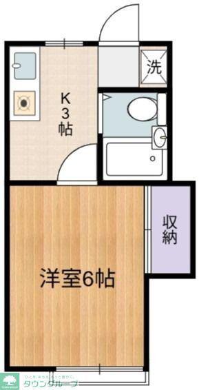 雅15ハイム(1K/2階)の間取り写真