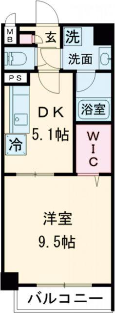 Y Z LUCAO(1DK/2階)の間取り写真