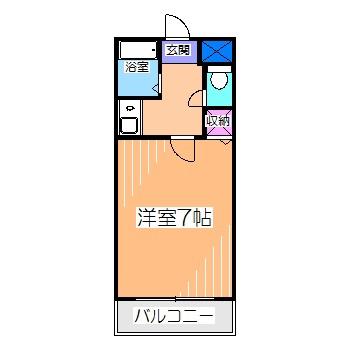 南海高野線 百舌鳥八幡駅 徒歩5分 4階建 築33年(1K/4階)の間取り写真