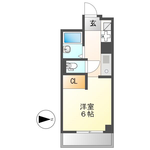 ANNEX池下(1K/4階)の間取り写真