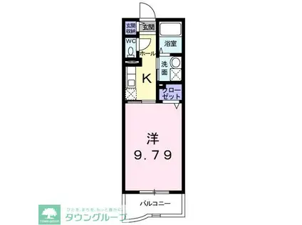 リバーフィールズ(1K/2階)の間取り写真