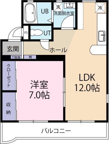 プレシェンテ(1LDK/1階)の間取り写真