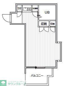 TS GARDEN都立大学II(ワンルーム/2階)の間取り写真