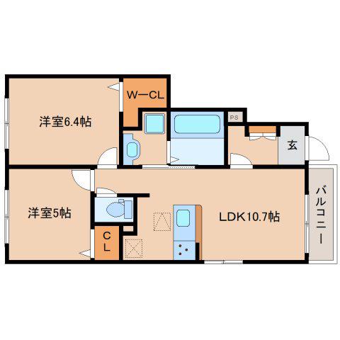 レジデンス マドカ(2LDK/1階)の間取り写真