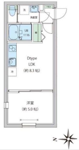 レオーネ早稲田(1LDK/2階)の間取り写真
