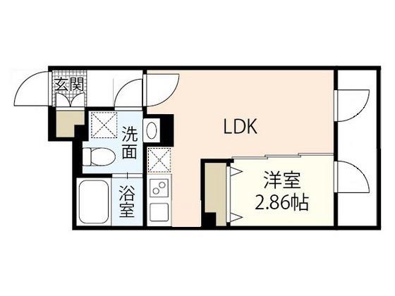 ヴィラ博丈庚午北(1DK/3階)の間取り写真