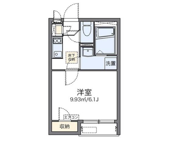 レオネクストヴェンセル(1K/1階)の間取り写真