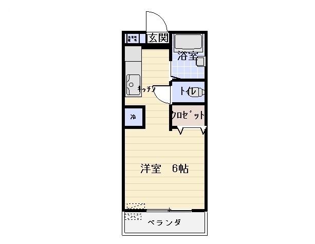 T-IIIハイツ(1K/2階)の間取り写真