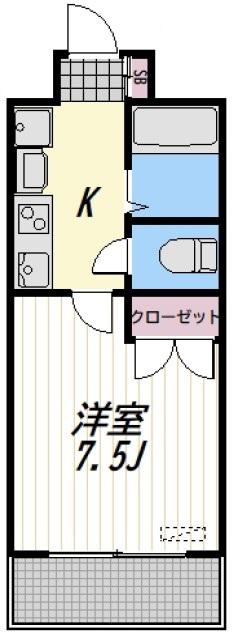AVION(1K/1階)の間取り写真