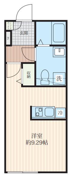 GRAN 大袋(ワンルーム/2階)の間取り写真