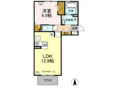 グランドラピネス(1LDK/3階)の間取り写真