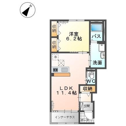 アーバンコート・ソフィア(1LDK/1階)の間取り写真