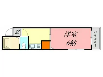 コーポ宝町(1K/5階)の間取り写真