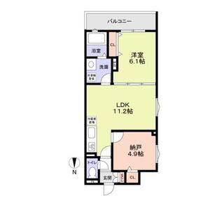 フォレストクリエオーレ枚岡弐番館(1SLDK/3階)の間取り写真
