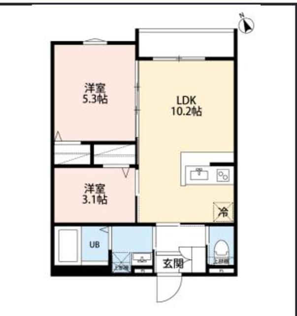 ROBOT HOME 相模原(2LDK/3階)の間取り写真