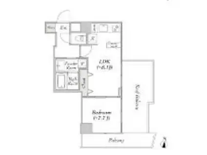 LLUMIEC OHYAMA(1LDK/4階)の間取り写真