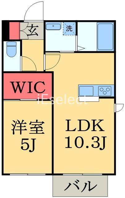 ルールドクロワール(1LDK/1階)の間取り写真