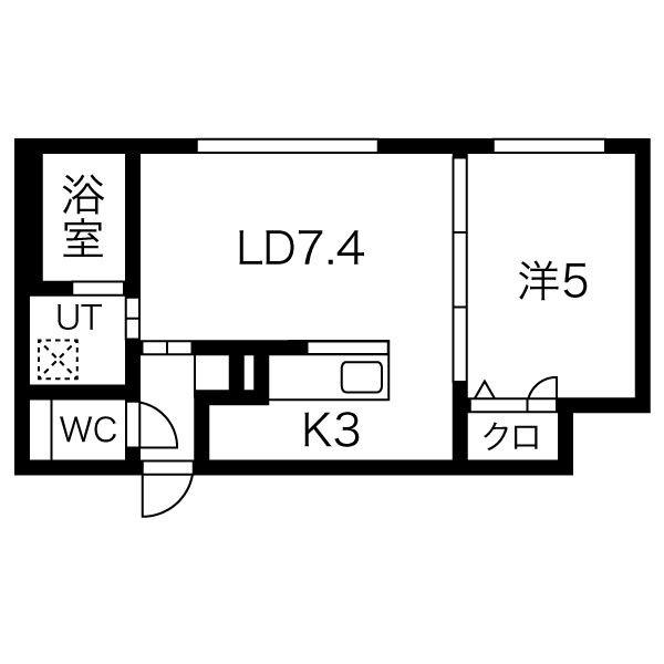 シティプレミア宮の森(1LDK/3階)の間取り写真
