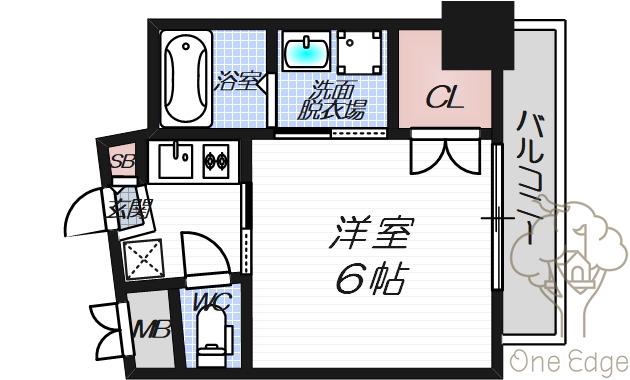LUCE SHINFUKUSHIMA(1K/6階)の間取り写真