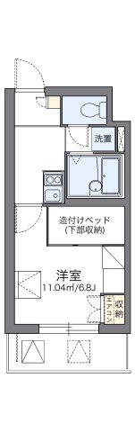 レオパレスシェル都III(1K/3階)の間取り写真