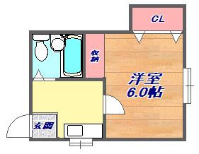 アーバンヴィレッジ篠原本町(1K/3階)の間取り写真